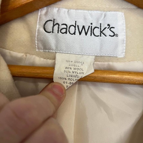 CHADWICKS Off-White Ivory Long 3 button Jacket S - Picture 5 of 9